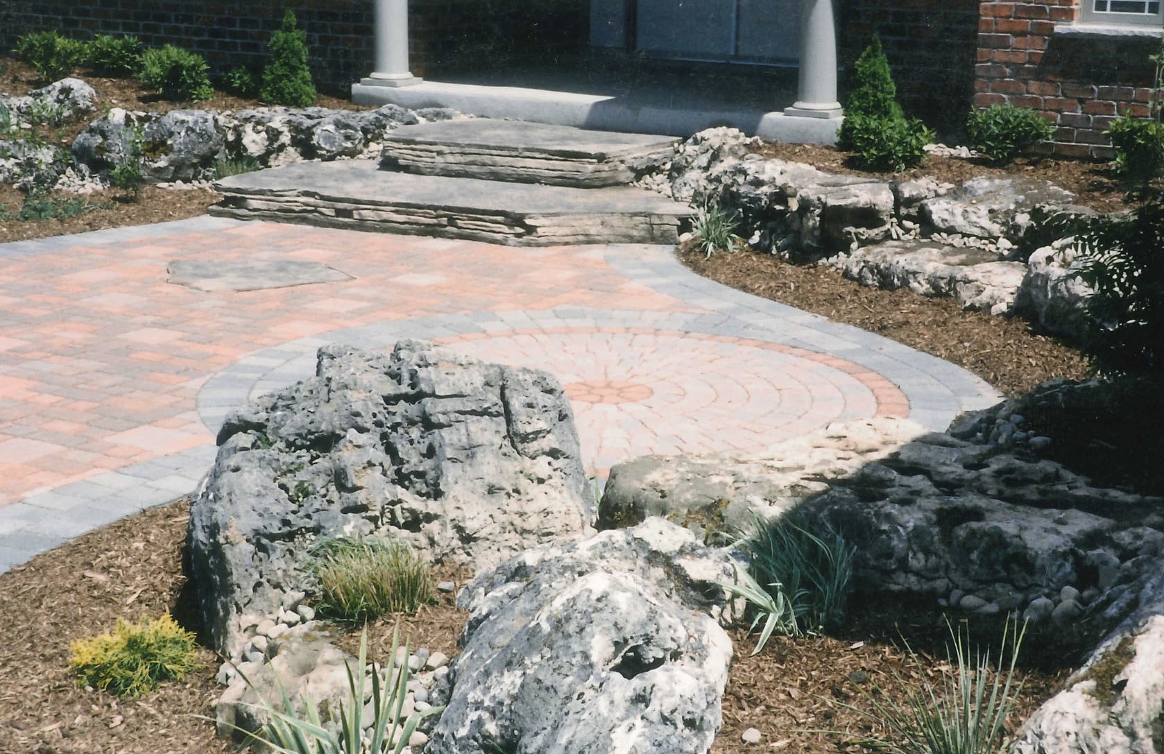 Concrete paver  front walkway installed Wellington County