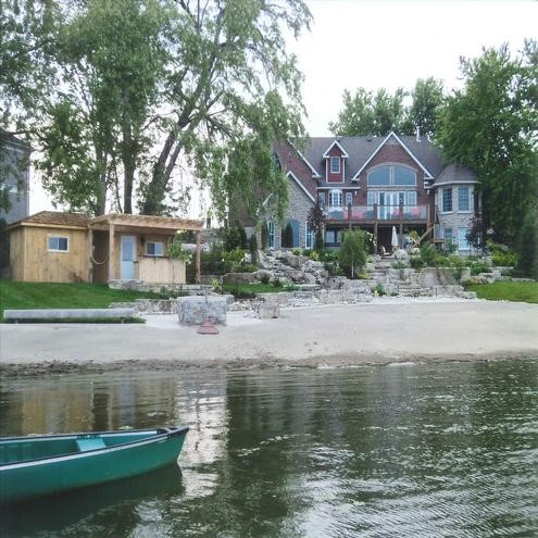 Shepherd's beach with a change room, bar and gazebo