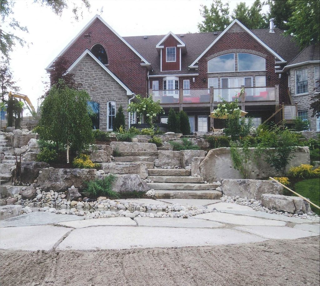 Shepherd's view of the full backyard from the beach 