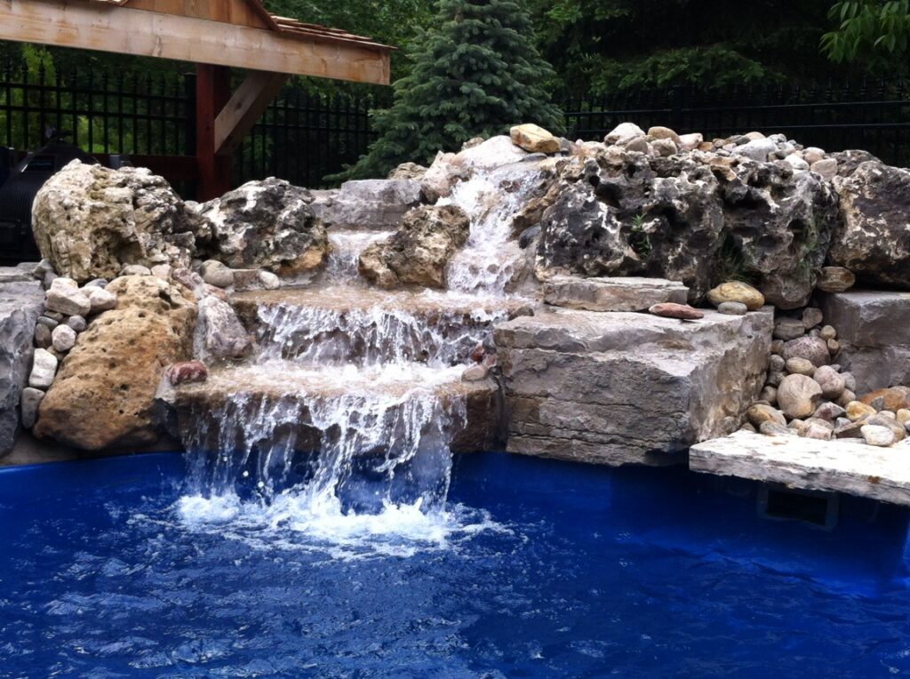 Waterfall flowing into a pool